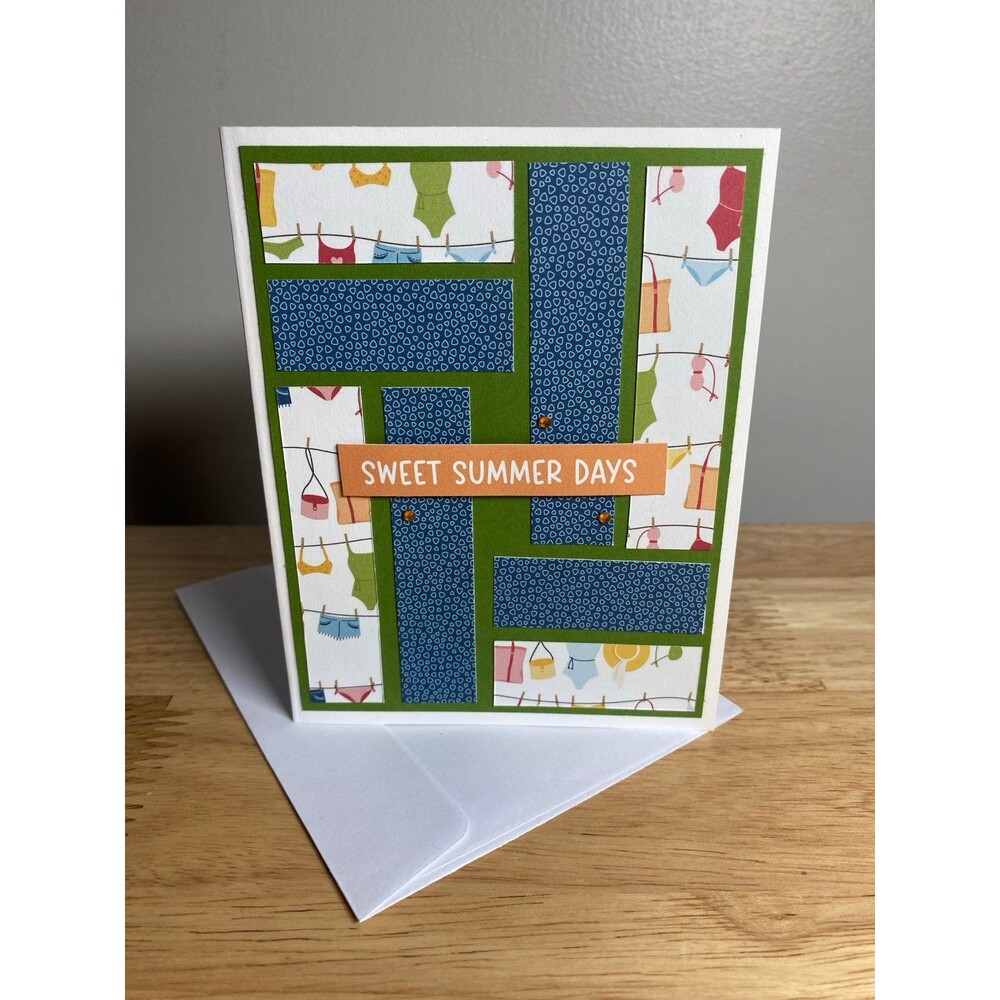 Handmade Summer Blank Greeting Card A2 & Envelope